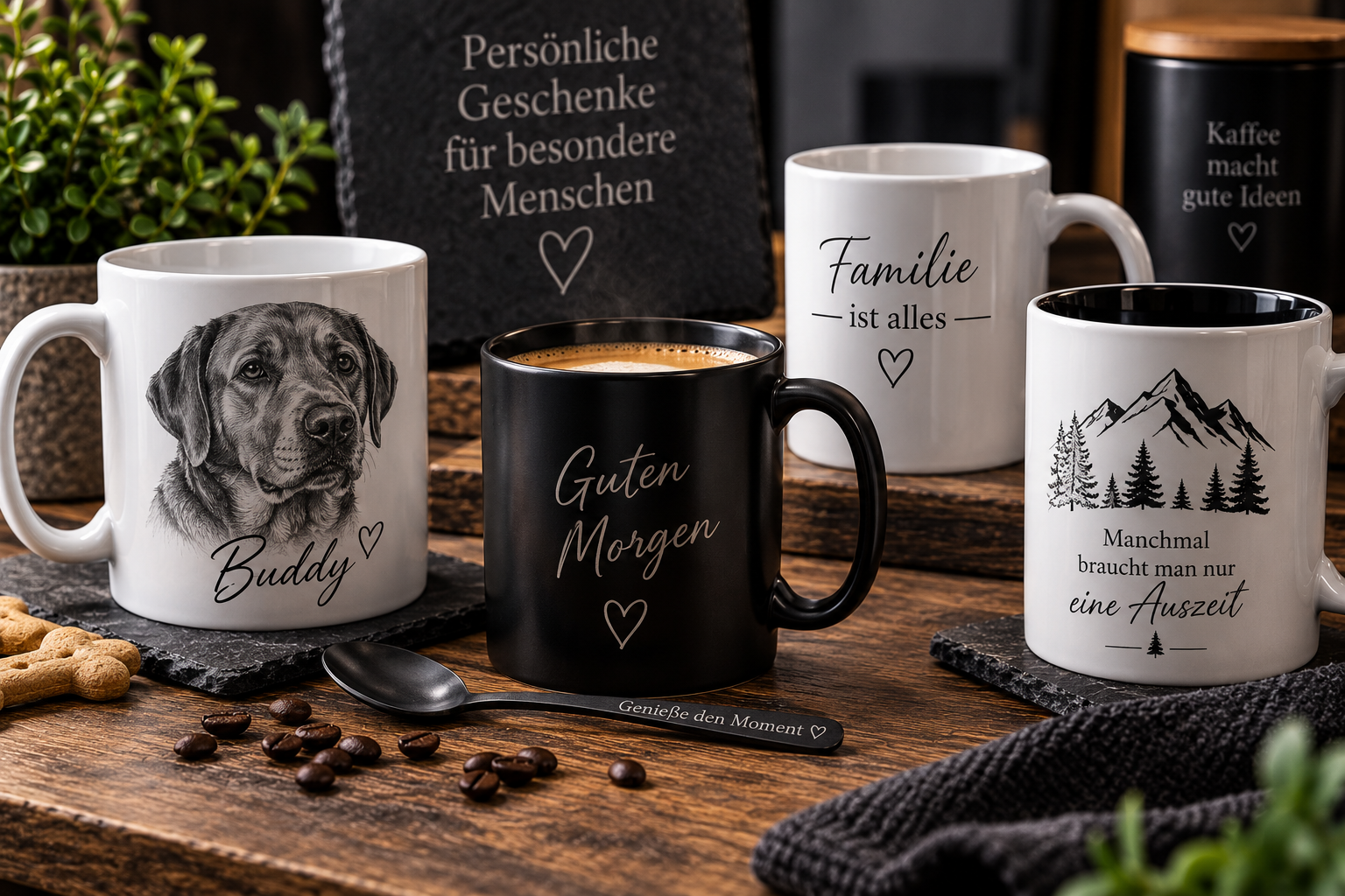 Personalisierte Keramik und Tassen